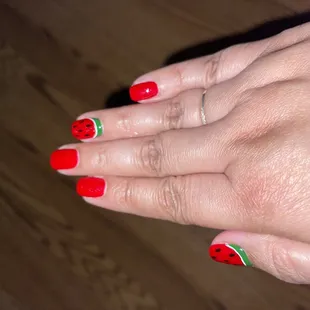 Summer nails by Vicki. Love them!