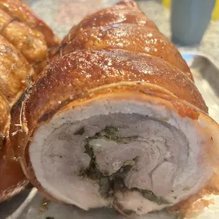 Pork Belly roll : Good for parties and gatherings comes in a slab of 8 lbs- 14 lbs $22/ lb