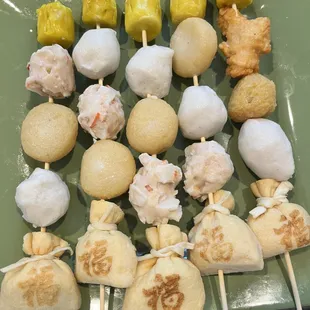 Dimsum on a Stick . Available now at the Not Just Lechon food trailer .