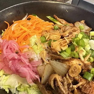 Steamed rice with chicken