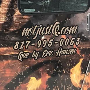 Name of business on passengers side front of truck