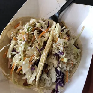 Brisket taco and chicken taco