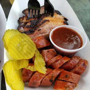 Brisket and Jalapeno sausage