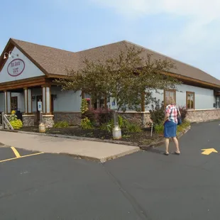 Outside of the restaurant, view looking northeast.