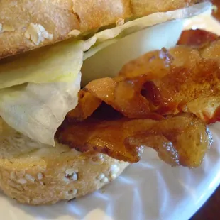 Blue Blot BLT, close-up.