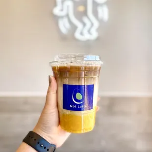 Fruitte- decaf, soy milk, mango and banana