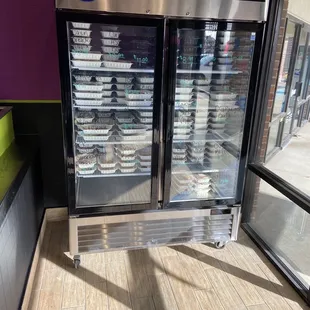 All the meal options are in the cooler there is a lot of variety in there