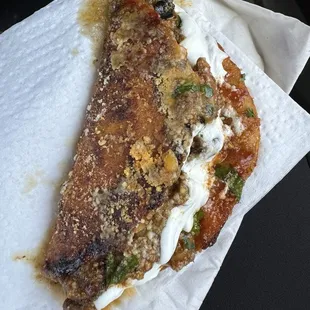 The most delicious Parmesan Steak Taco