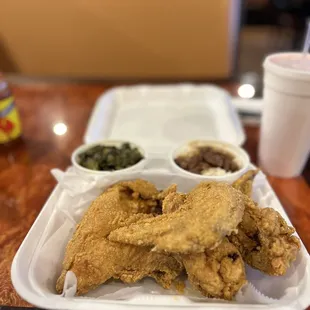 fried chicken and sides
