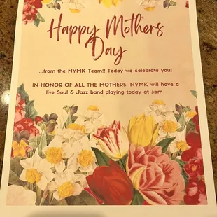 They also gave roses to all the moms.