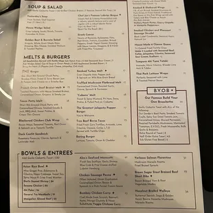 January 2025 menu
