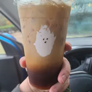 I love this spooky whip cream ghost in the cup for Halloween!