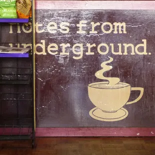 a cup of coffee on a table