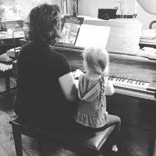 Julie Guile With 4 year old Iowa recipient of a lullaby composed for her by Julie Guile