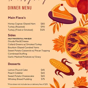 Thanksgiving Menu available until 11/24