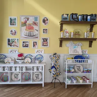 Wall of gift ideas.