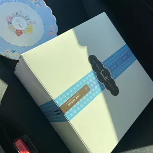 Red Velvet birthday cake coming up!  (Aren&apos;t those plates cute?)