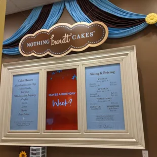 Flavors and pricing information