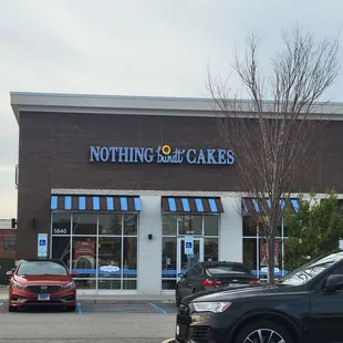 a car parked in front of a store