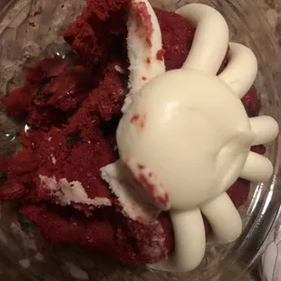 a bundt cake in a bowl