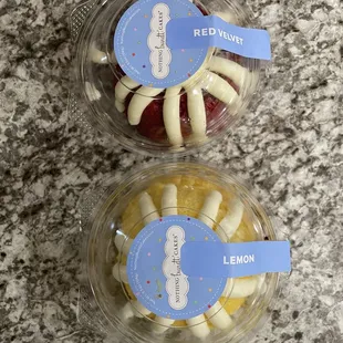 Lemon and red velvet bundtlet