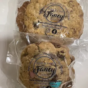 Top: Kitchen Sink Cookie Bottom: Brown Butter Chocolate Chip Cookie