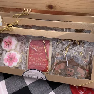 two cookies in a box