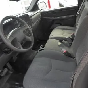 1/2 ton pickup inside, non-smoking, cloth interior.