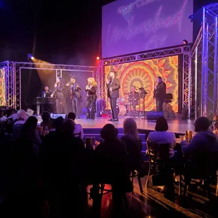 a band performing on a stage at a concert