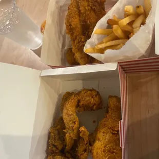 fried chicken and french fries