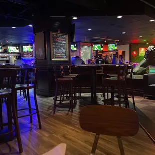 the interior of the pub