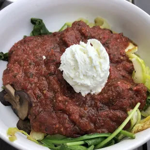 Zoodles Marinara Bowl