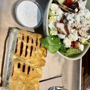 Roasted Turkey &amp; White Cheddar Melt with Crosby Cobb Salad