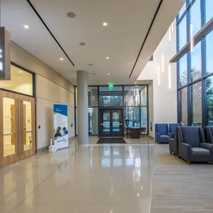 the entrance to the office