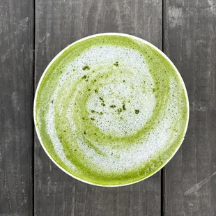Ceremonial Matcha Powder, Lion&apos;s Mane Mushroom Powder and Steamed Coconut Milk.