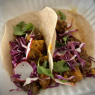 Miso Braised Beef Tacos
