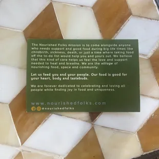 Location info and mission