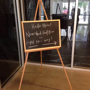 once you walk into the building you see your way