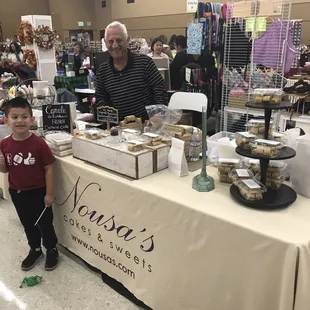 November 2018 Mr. Bilo and my son Ian at the Holy Family Holiday Boutique