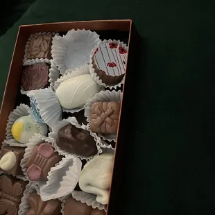 a box of assorted chocolates