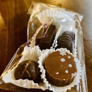 a variety of chocolates