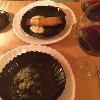 Homemade Crepe Stuffed with Seafood