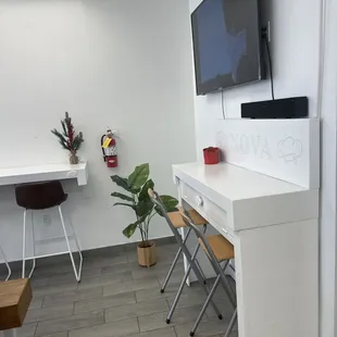 a flat screen tv mounted on the wall