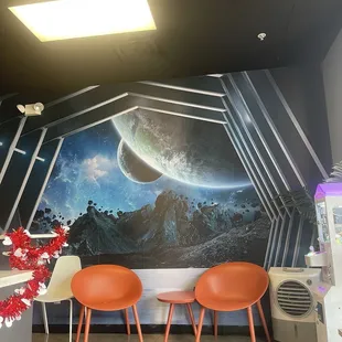 Cool mural on the wall