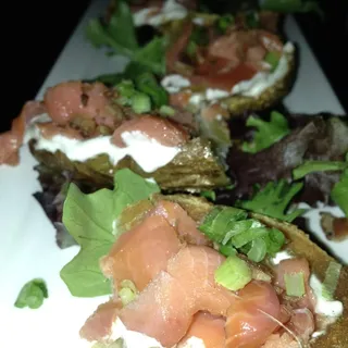 Smoked Salmon Potato Skins