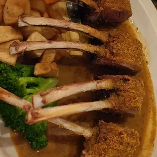 Lamb chops. Super tasty.