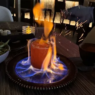 "What the Flame" cocktail