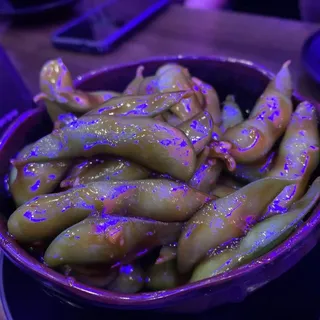 Spicy Garlic Edamame