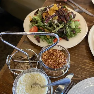 a table full of food