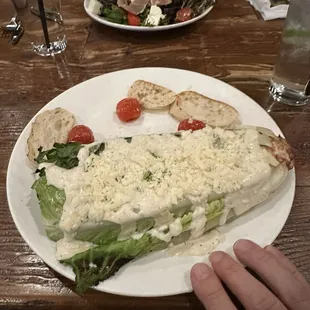 Grilled Cesar salad. Generous and flavorful